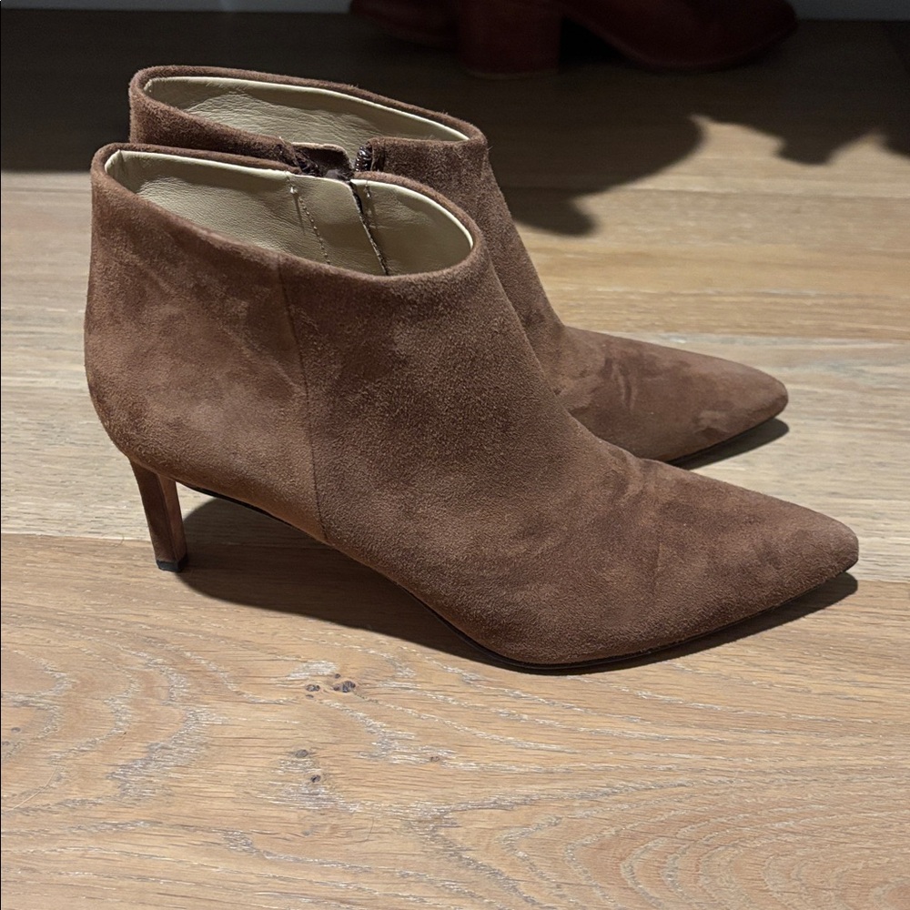 Veronica Beard Leone suede booties 6 - Picture 3 of 7
